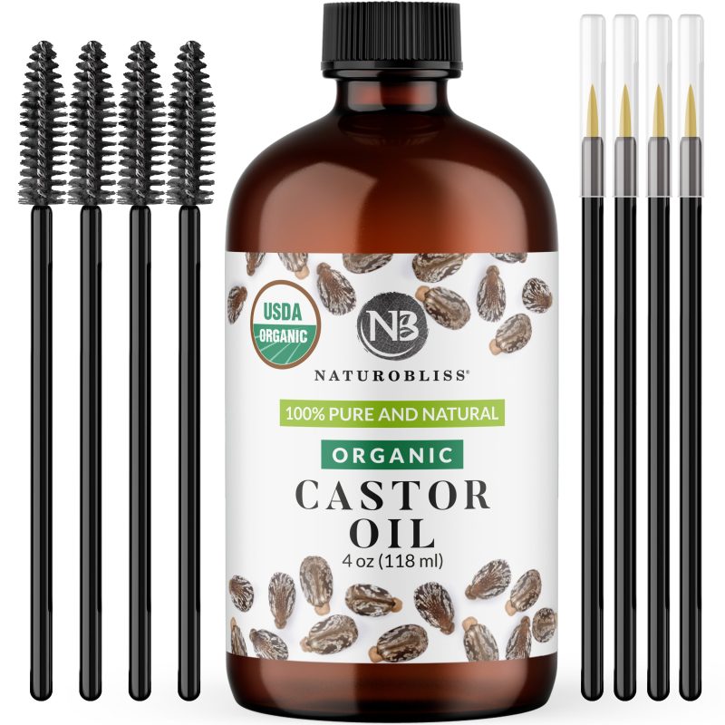 4oz CastorOil front view 4mascara 4brushes